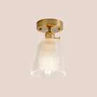 Industrial Chic Meets Modern Versatility: The Clear Glass Single - Light Gold Ceiling Light