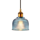 Sadie Modern Glass Pendant - Grid Design In Striking Colors