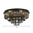 Crystal Symphony: Modern Layered Led Ceiling Light For Dining Rooms