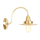 Parker Adjustable Brass Gooseneck Reading Lamp / F