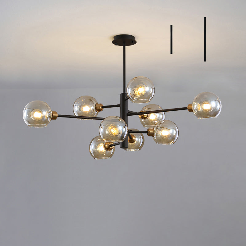 Astounding Sputnik: A Mid - Century Marvel For Modern Spaces 9 / Black Cognac Ceiling Light