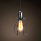Catherine - Adjustable Industrial Pendant Light With Metal Cage (Various Shapes)