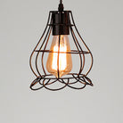 Catherine - Adjustable Industrial Pendant Light With Metal Cage (Various Shapes)