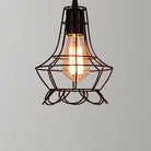 Catherine - Adjustable Industrial Pendant Light With Metal Cage (Various Shapes)