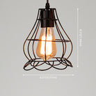 Catherine - Adjustable Industrial Pendant Light With Metal Cage (Various Shapes)