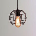 Catherine - Adjustable Industrial Pendant Light With Metal Cage (Various Shapes)