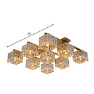 Anya’s Modern Crystal Chandelier - Square Design Ceiling Light