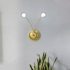 Modern Elegance Meets Warm Illumination: The Gold Led Wall Light (Set Of 2)