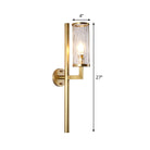 Arthur’s Elegant Embrace: Modern Brass Wall Sconce With Clear Glass Shade Wall Light