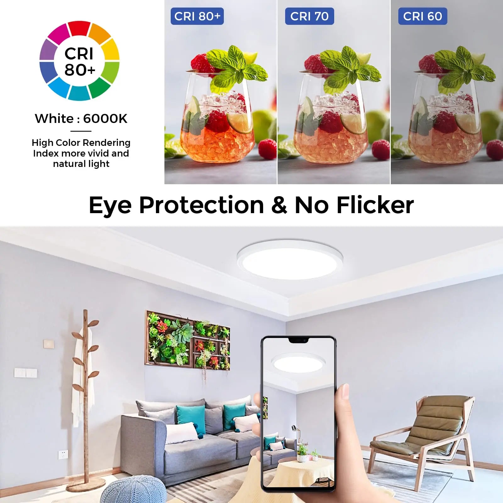 Circular Ultra - Thin Led Ceiling Lamp - Ideal For Bedroom Balcony Hallway Study And Bathroom Three