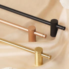 Long Gold and Black Brass Cabinet Handles – Adjustable Drawer Bar and Glass Door Pulls (265mm-1000mm) Brass gold
