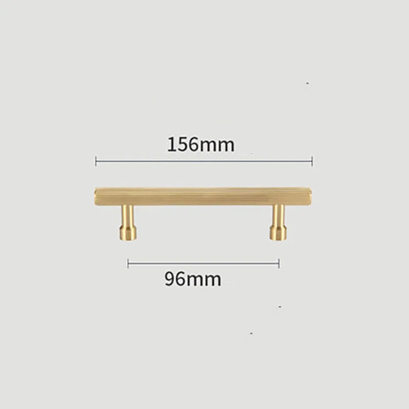 Gold and Black Solid Brass Handles – Straight Line Cabinet T-Bar and Wardrobe Pulls TB9013-G156 Handles