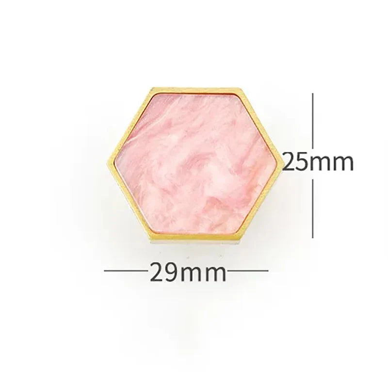 Modern Brass Shell Knobs – Colorful Cabinet Pulls for Wardrobes Dressers and Cupboards pink 29mm knob