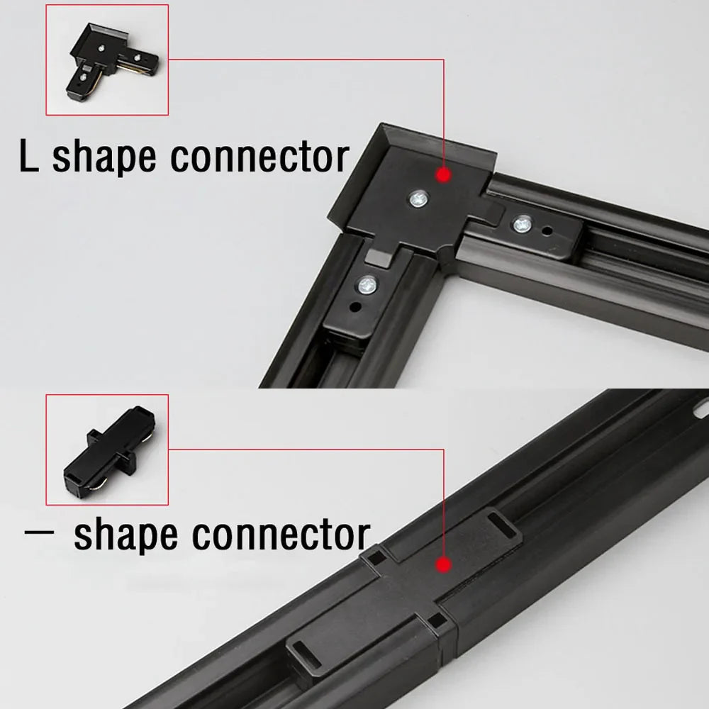 Led Track Light Rails 0.5M 2 Wire 3 Wire Connector Jointer Led Rail For Store Home Spotlight Lighting ceiling light