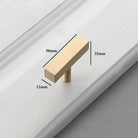 12x12mm Brass Wardrobe Handles – Modern Square Cabinet Pulls for Drawers and Dressers (50mm-380mm) 2 inch Handles