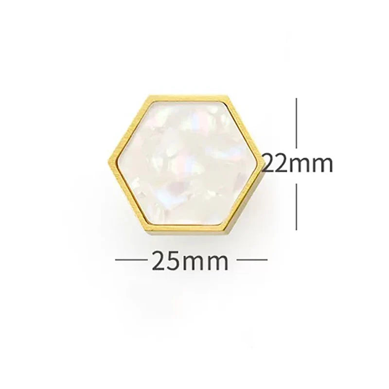 Modern Brass Shell Knobs – Colorful Cabinet Pulls for Wardrobes Dressers and Cupboards white 25mm knob