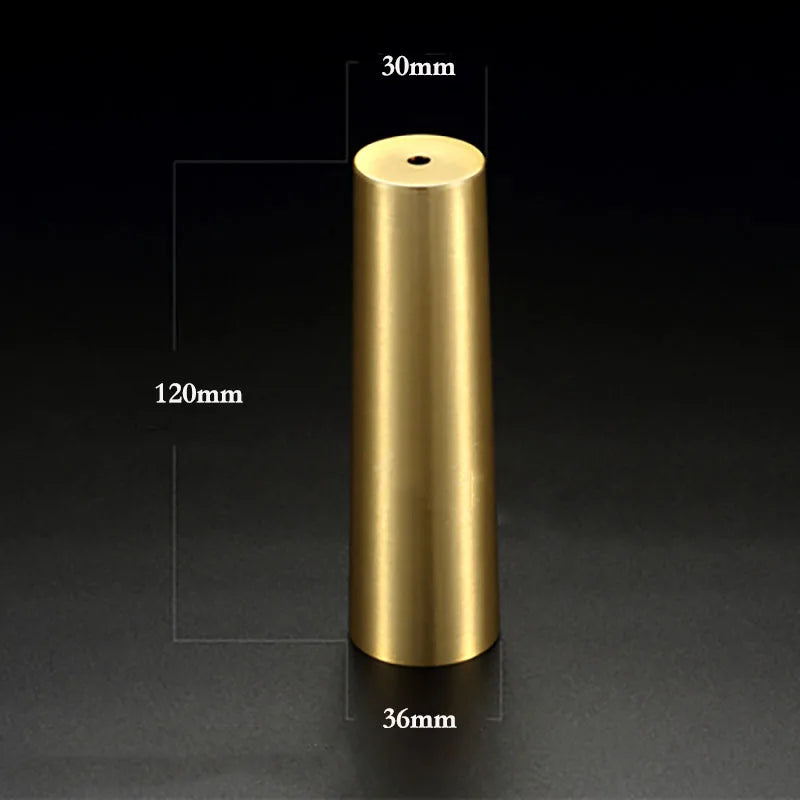 High Brass Cabinet Leg Covers – Gold Chair Cups and Table Feet Protectors for Furniture D36 C30 H120 Cabinet Legs
