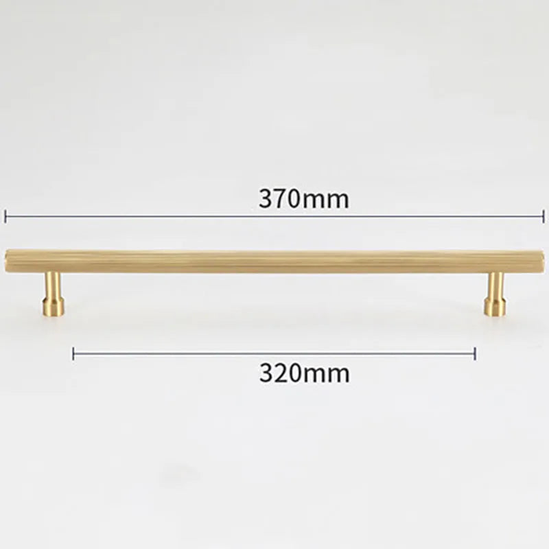 Gold and Black Brass T-Bar Handles – Straight Line Cabinet Pulls and Wardrobe Knobs TB9013-G370 Handles