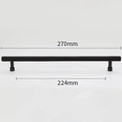 Gold and Black Brass T-Bar Handles – Straight Line Cabinet Pulls and Wardrobe Knobs TB9013-B270 Handles