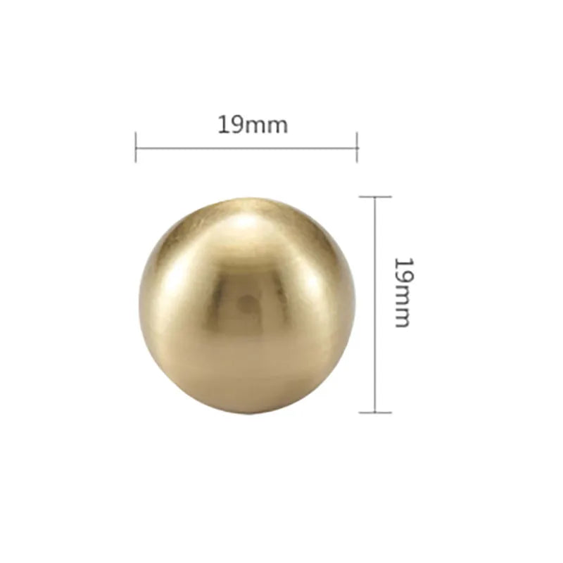 Brass Ball Cabinet Knobs – Modern Wardrobe Handles and Dresser Pulls 19mm / 1 piece Knob