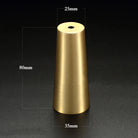 High Brass Cabinet Leg Covers – Gold Chair Cups and Table Feet Protectors for Furniture D35 C25 H80 Cabinet Legs