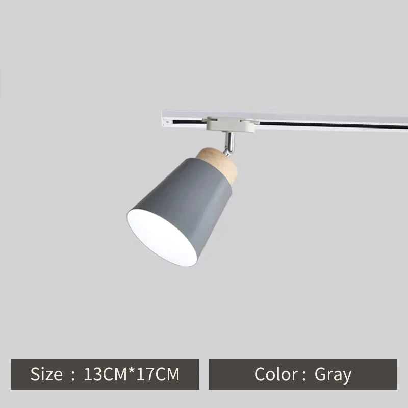 Macaron Nordic Track Light Modern COB Rail Spotlight Living Room Restaurant Wooden Ceiling Lights Commercial Shop Light