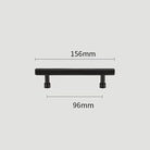 Gold and Black Brass T-Bar Handles – Straight Line Cabinet Pulls and Wardrobe Knobs TB9013-B156 Handles