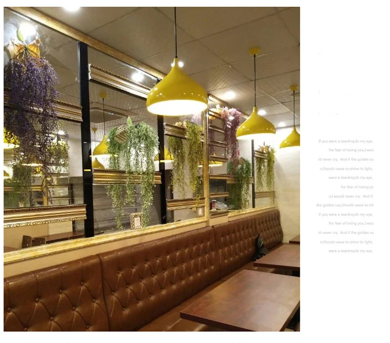 Dlight Decor 75cm Hanging Golden Bell Willow Vine with 5 Forks for Wall and Garden Decor