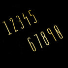 Solid Brass Alphabet Letters and Numbers – Adhesive DIY Door Decor for Home Hotel and Baby Names Brass Letters