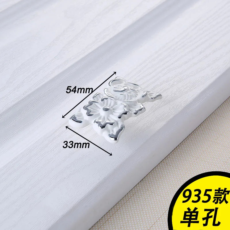 European Ivory White Cabinet Handle – Elegant Zinc Alloy Drawer Pulls for Dressers Closets and Cupboards (96mm) 935