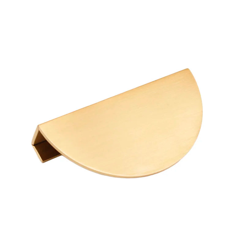Half-Round Solid Brass Cabinet Pull – European Drawer and Wardrobe Pull for Furniture 140mm length Door Pull