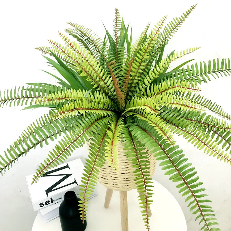 Dlight Decor 65cm Tropical Persian Palm Fern with Hanging Leaves