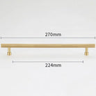 Gold and Black Solid Brass Handles – Straight Line Cabinet T-Bar and Wardrobe Pulls TB9013-G270 Handles