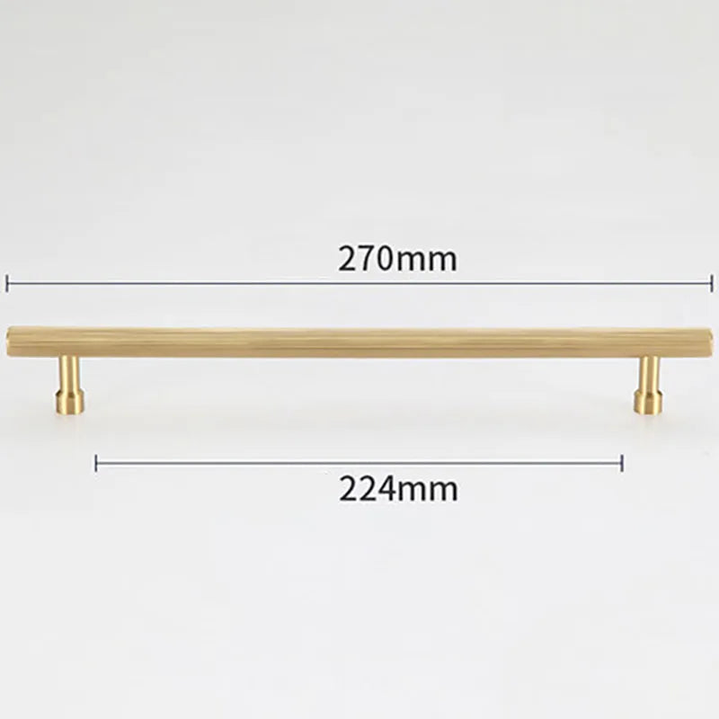 Gold and Black Solid Brass Handles – Straight Line Cabinet T-Bar and Wardrobe Pulls TB9013-G270 Handles