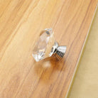 Round Cut Crystal Ball Knobs – Polished Chrome Cabinet Handles in 30mm 40mm 50mm (Clear Pink Blue Green Amber) Knob