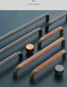 Knurled Brown Aluminum Alloy Handle – Textured European Cabinet and Wardrobe Pulls (320mm) Handles