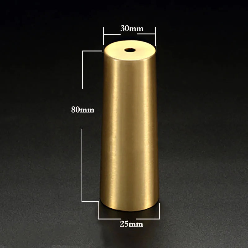 High Brass Cabinet Leg Covers – Gold Chair Cups and Table Feet Protectors for Furniture D30 C25 H80 Cabinet Legs