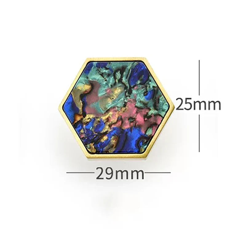 Modern Brass Shell Knobs – Colorful Cabinet Pulls for Wardrobes Dressers and Cupboards color 29mm knob