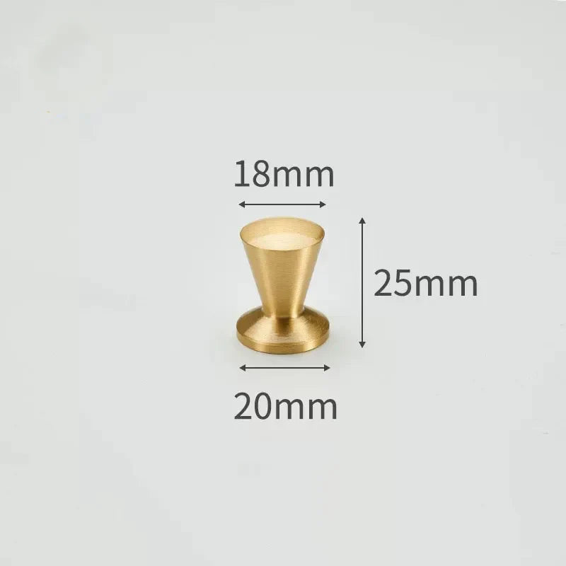 Modern Simple Solid Brass Cabinet Knobs – Wardrobe Handles and Kitchen Pulls 5 Knobs