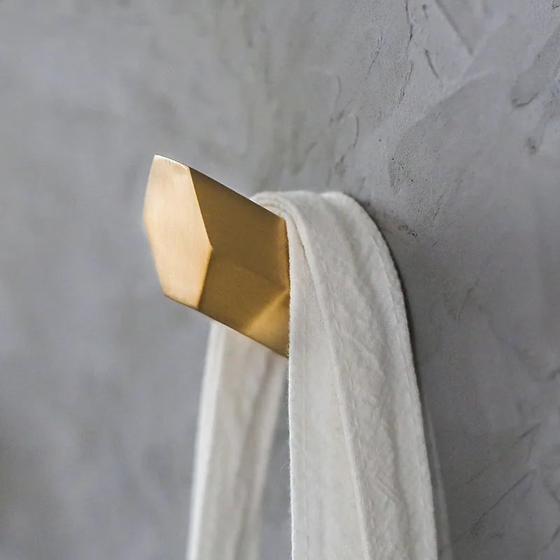 Gold Brass Wall Hook – Towel and Clothes Hanger for Bathroom and Bedroom Storage wall Hook