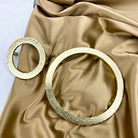 Round Hammered Brass Wardrobe Handles – Modern Knobs for Drawers Dressers and Cabinets (Circle & Semi-Circle) Handles