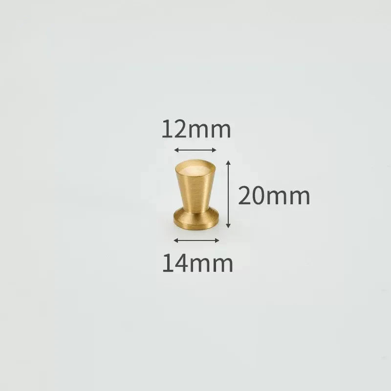 Modern Simple Solid Brass Cabinet Knobs – Wardrobe Handles and Kitchen Pulls 6 Knobs