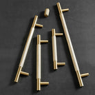 Cutting Diamond Knurled Brass Cabinet Handles – Textured Wardrobe Pulls and Drawer Knobs Handles