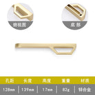 Gold and Pearl Grey Cabinet Handles - Modern Zinc Alloy Pulls for Kitchen and Furniture Gold drawing 128mm Handles