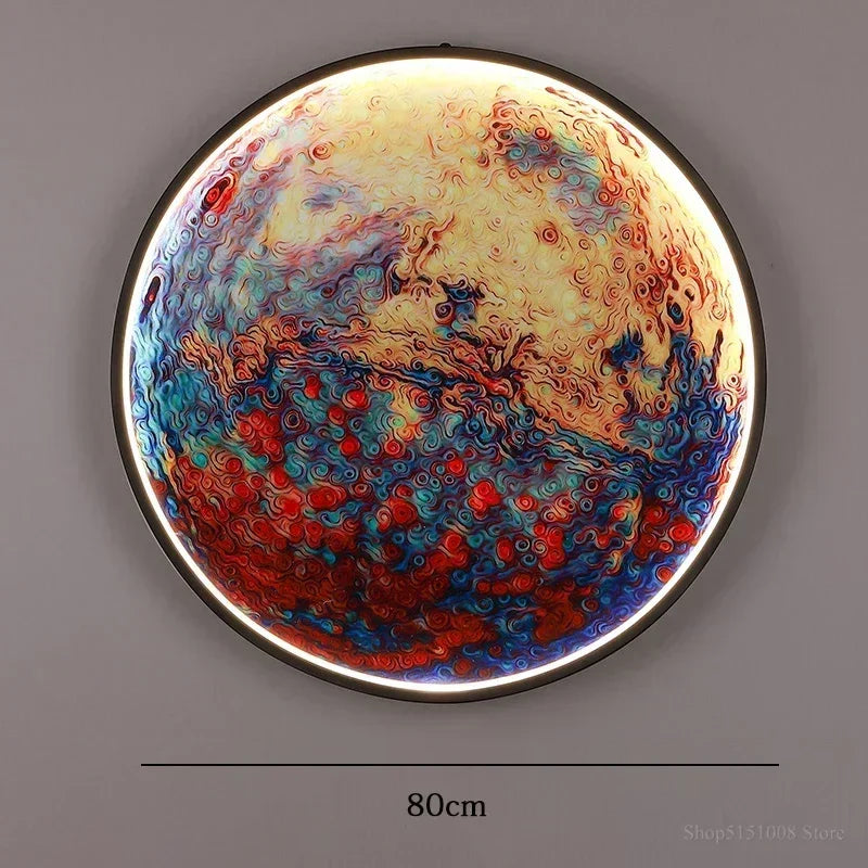 Dlight Decor Planet Mural Wall Light for Interiors C 80cm / White light Wall Art