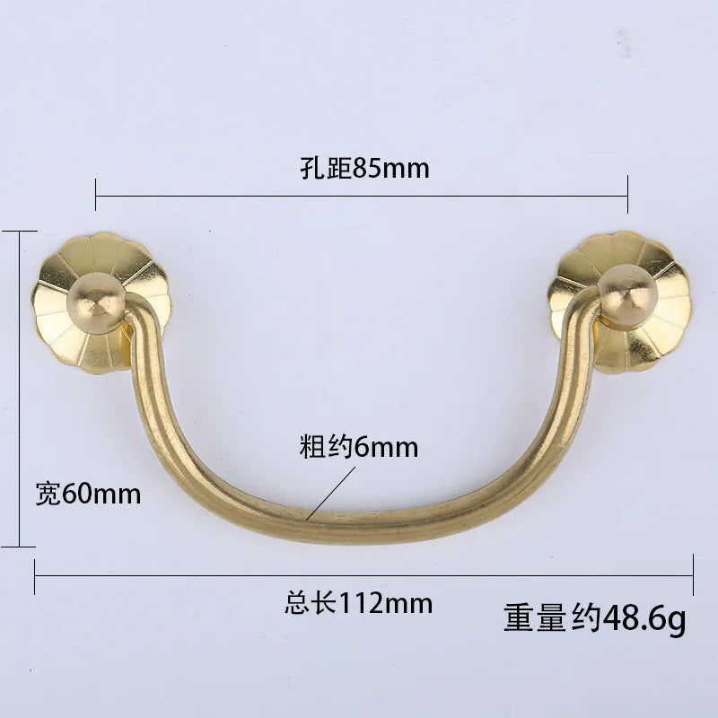 Antique Brass Arch Cabinet Pulls – Vintage Drawer Handles for Home Improvement T Copper 85mm Pulls