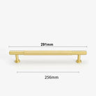 Gold Brass Cabinet Handles – Liner Knobs and Kitchen Drawer Bar Pulls for Furniture gold 291mm Handles