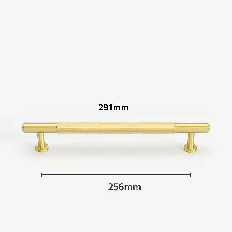 Gold Brass Cabinet Handles – Liner Knobs and Kitchen Drawer Bar Pulls for Furniture gold 291mm Handles