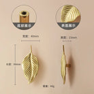 Luxury Brass Flower and Leaf Cabinet Handles – Chinese-Style Decorative Pulls for Wardrobes and Drawers 8 / 1 piece