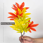 Dlight Decor 43cm Autumn Maple Leaf Branch for Fall Display 43cm Mix color